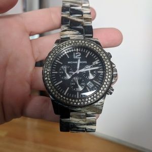 Michael Kors watch black and tan resin band